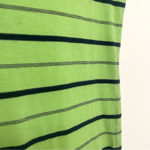 Theory- bright green and blue striped v neck tank- small - Picture 11 of 12